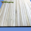 The factory sells spliced paulownia wood for processing snowboard wood cores